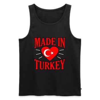 Türkei - Männer Premium Bio Tank Top - Schwarz - Vorne - AI Model Male 178 light (178cm)