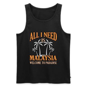Malaysia - Männer Premium Bio Tank Top - Schwarz - Vorne - AI Model Male 178 light (178cm)