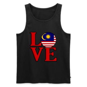 Malaisie - Débardeur bio Premium Homme - noir - Devant - AI Model Male 178 light (178cm)
