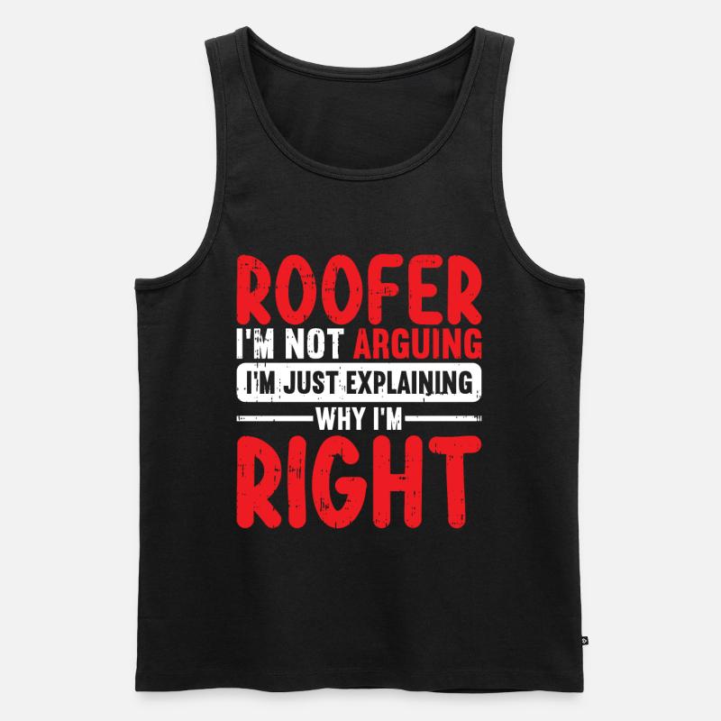Bauarbeiter Dachdecker Geschenkidee - Männer Premium Bio Tank Top - Schwarz