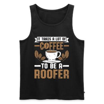 Bauarbeiter Dachdecker Geschenkidee - Männer Premium Bio Tank Top - Schwarz - Vorne - Michal (187cm)
