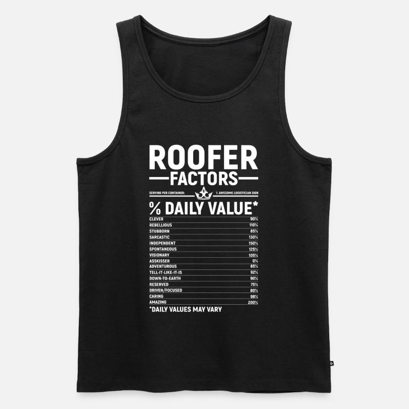 Bauarbeiter Dachdecker Geschenkidee - Männer Premium Bio Tank Top - Schwarz