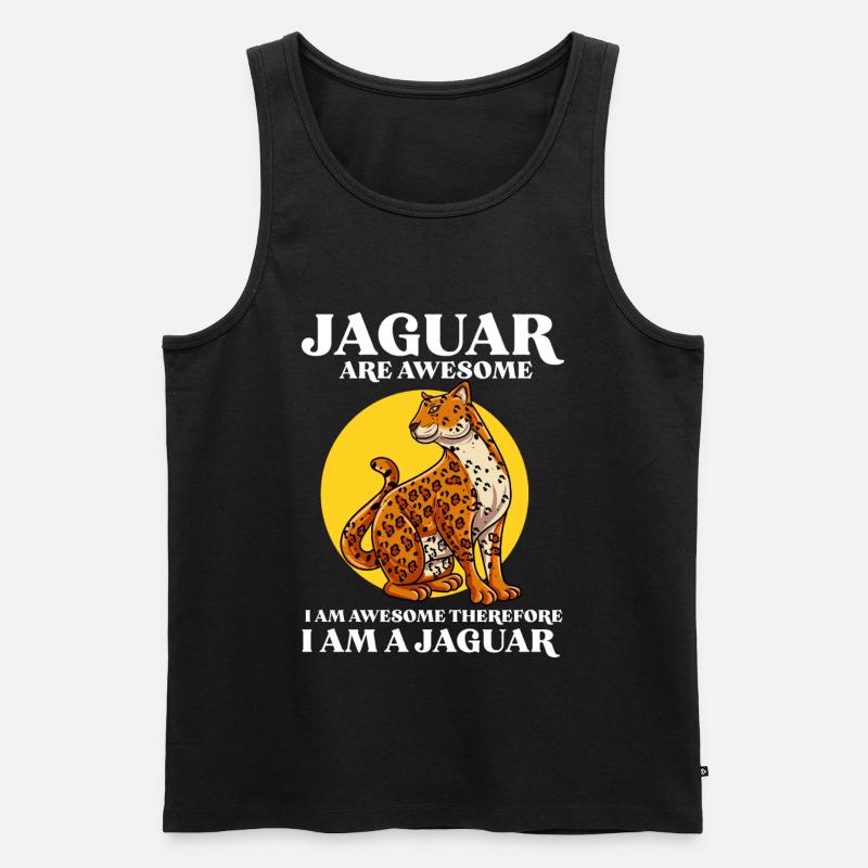 Jaguar Geschenkidee - Männer Premium Bio Tank Top - Schwarz