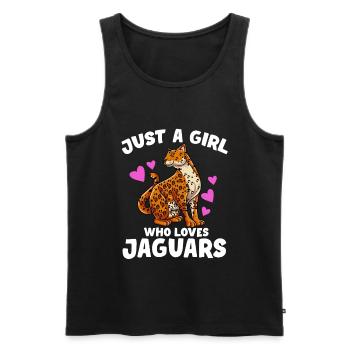 Jaguar Geschenkidee - Männer Premium Bio Tank Top - Schwarz - Vorne - AI Model Male 178 light (178cm)