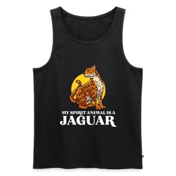 Jaguar Geschenkidee - Männer Premium Bio Tank Top - Schwarz - Vorne - AI Model Male 178 light (178cm)
