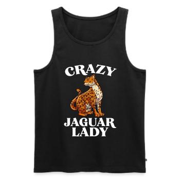 Jaguar Geschenkidee - Männer Premium Bio Tank Top - Schwarz - Vorne - AI Model Male 178 light (178cm)