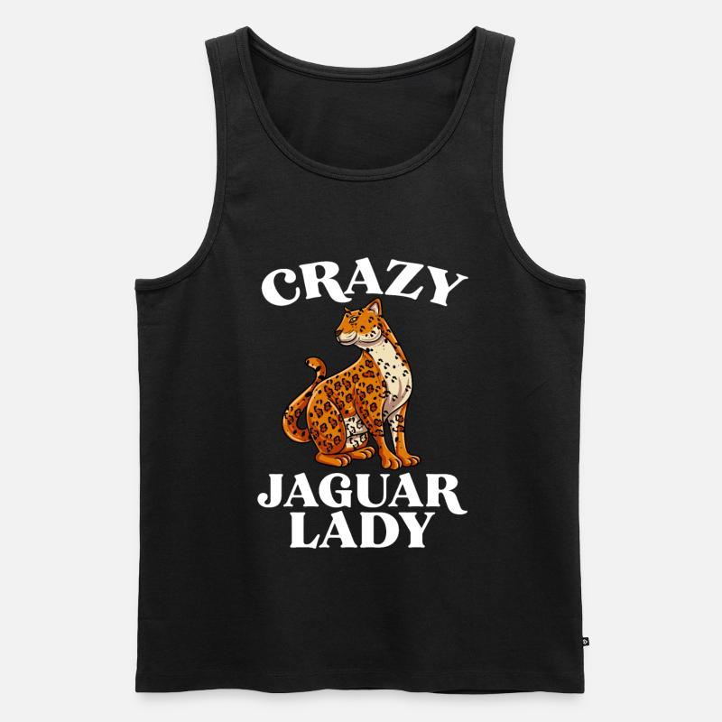 Jaguar Geschenkidee - Männer Premium Bio Tank Top - Schwarz