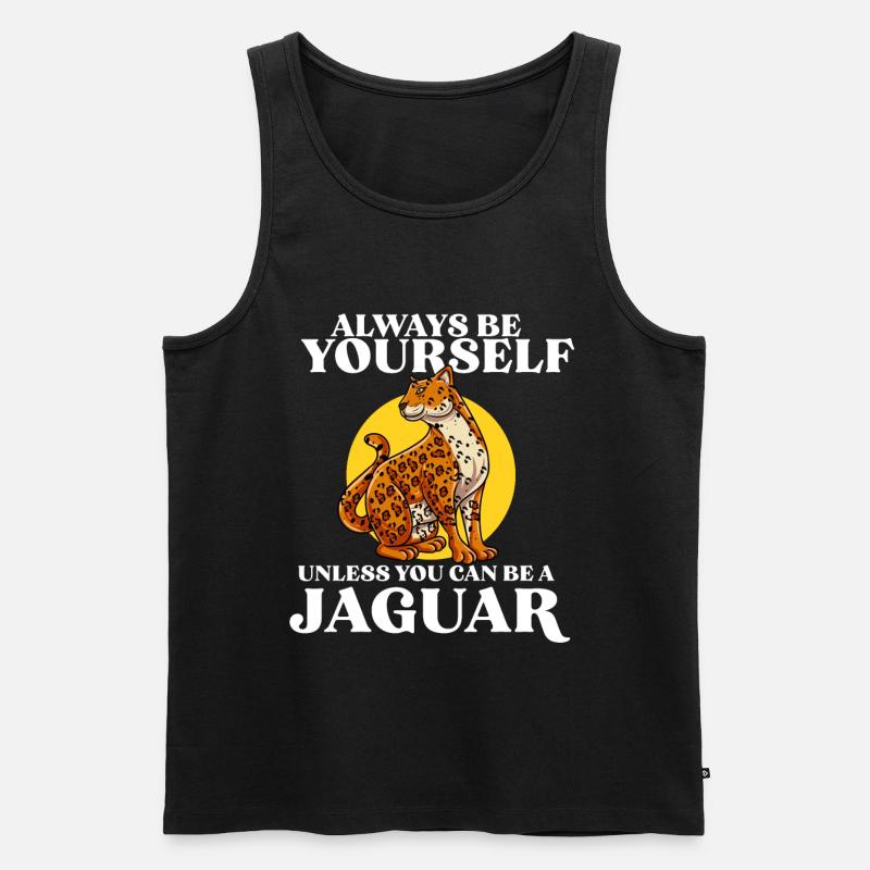 Jaguar Geschenkidee - Männer Premium Bio Tank Top - Schwarz