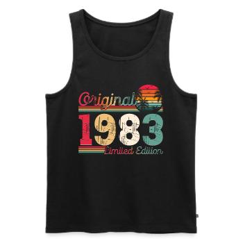 Born 1983 40th birthday Gift man/ woman - Men's Premium Organic Tank Top - black - Front - Michal (187cm)