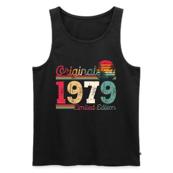 Born 1979 44th birthday Gift man/ woman - Men's Premium Organic Tank Top - black - Front - Michal (187cm)