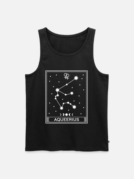 Aqueerius Lesbisch - Männer Premium Bio Tank Top - Schwarz