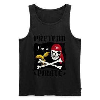 Pretend I'ma Pirate - Men's Premium Organic Tank Top - black - Front - AI Model Male 178 light (178cm)