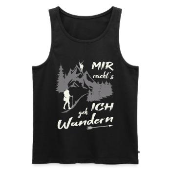 Mir reichts ich geh wandern - Männer Premium Bio Tank Top - Schwarz - Vorne - AI Model Male 178 light (178cm)