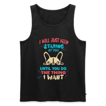 Boston Terrier, Boston Terrier Boston Terrier - Männer Premium Bio Tank Top - Schwarz - Vorne - AI Model Male 178 light (178cm)