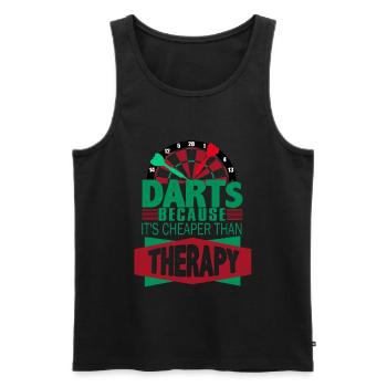 Darts, Darts Anzeigetafel, Darts Darts spielen - Männer Premium Bio Tank Top - Schwarz - Vorne - AI Model Male 178 light (178cm)