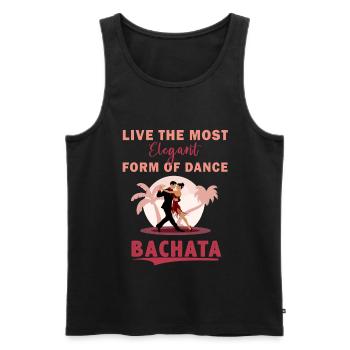 Bachata, anniversaire de bachata bachata, bachata bday - Débardeur bio Premium Homme - noir - Devant - AI Model Male 178 light (178cm)