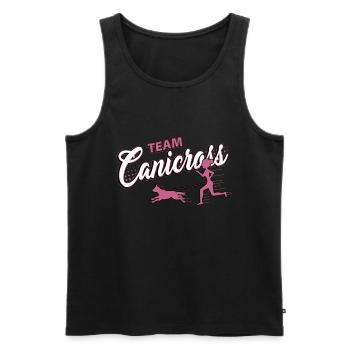 canicross, canicross Hund, läuft - Männer Premium Bio Tank Top - Schwarz - Vorne - AI Model Male 178 light (178cm)