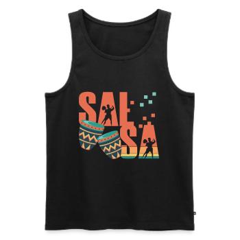 Salsa, Salsa tanzen, dance - Men's Premium Organic Tank Top - black - Front - AI Model Male 178 light (178cm)