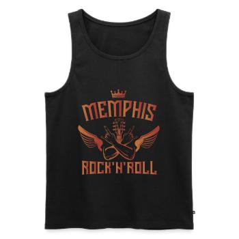 Musik aus Memphis, Musik aus Memphis tennessee, - Männer Premium Bio Tank Top - Schwarz - Vorne - Michal (187cm)