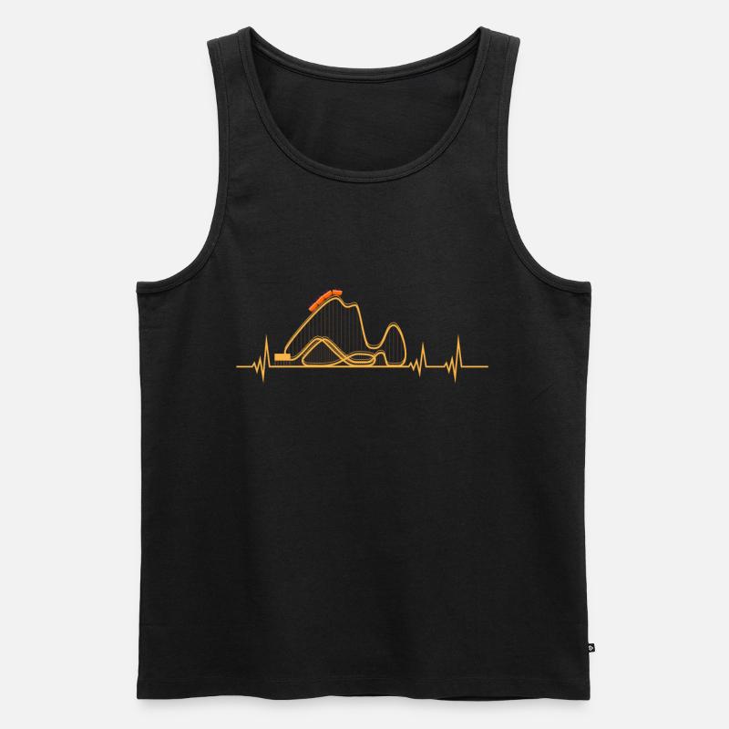 Achterbahn, Achterbahn Achterbahn Park, - Männer Premium Bio Tank Top - Schwarz