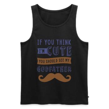 Pate, Pate Onkel, Geburtstag - Männer Premium Bio Tank Top - Schwarz - Vorne - Michal (187cm)
