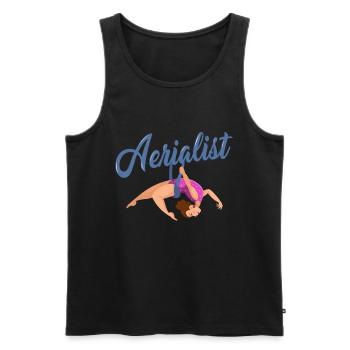 Aerialer Dance, Aerialer Dance Luftsport, Aerial - Débardeur bio Premium Homme - noir - Devant - AI Model Male 178 light (178cm)