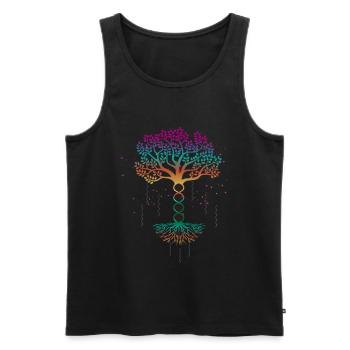 Lebensbaum, Lebensbaum Baum des lebens, Genetik, - Männer Premium Bio Tank Top - Schwarz - Vorne - Michal (187cm)