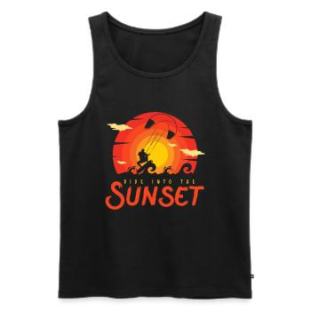 Kitesurfing, Kitesurfing Kitesurfen, Kite, - Männer Premium Bio Tank Top - Schwarz - Vorne - AI Model Male 178 light (178cm)