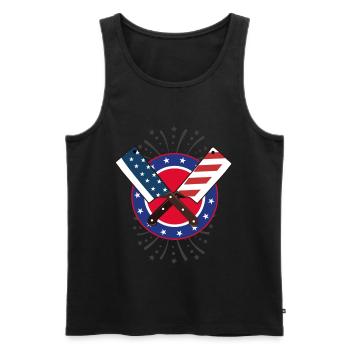 4th of july, 4th of july chef, America chef - Männer Premium Bio Tank Top - Schwarz - Vorne - Michal (187cm)