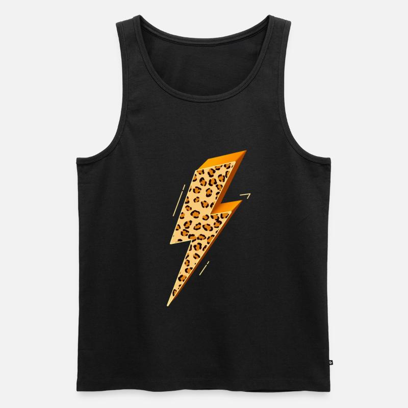 Lightning, Lightning Bolt, Lightning Strike, - Men's Premium Organic Tank Top - black