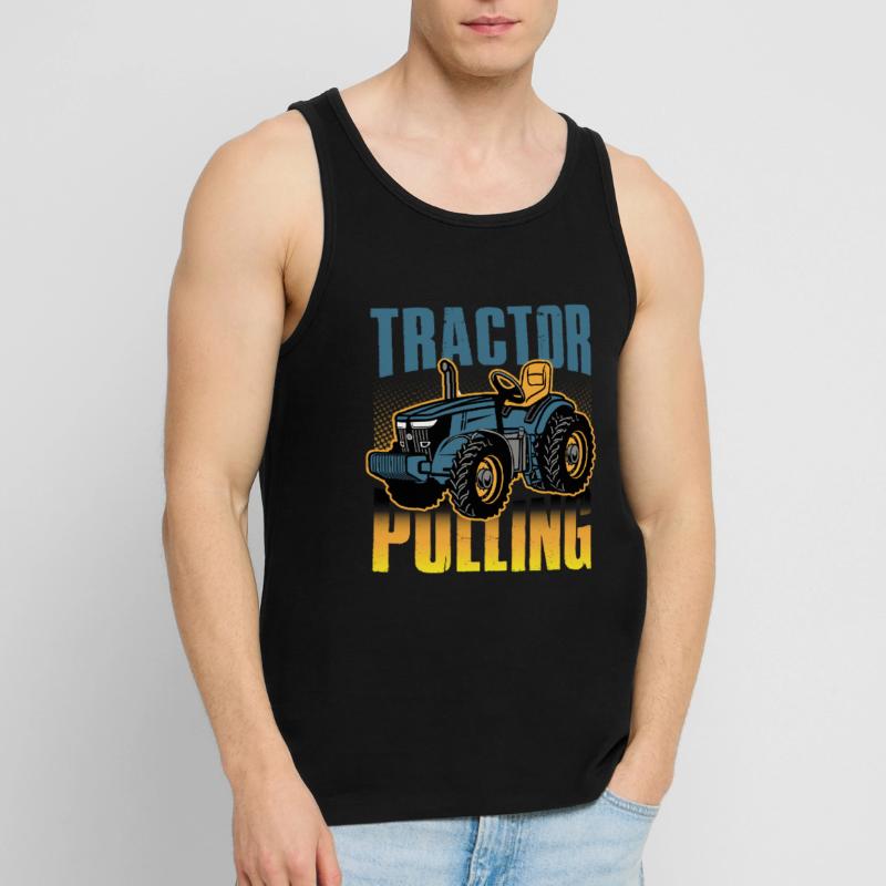 tractor pulling, tractor pulling pulling, racing, Männer Premium Bio Tank Top