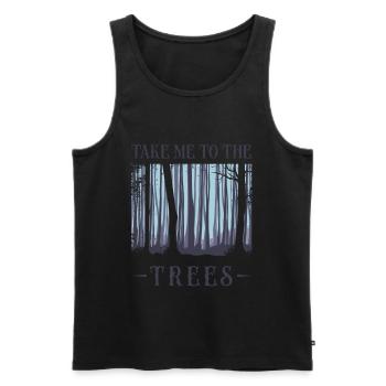 Baum, Baum Wald, Natur, - Männer Premium Bio Tank Top - Schwarz - Vorne - AI Model Male 178 light (178cm)