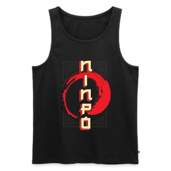 Bujinkan, Bujinkan Japanese Martial Arts, - Men's Premium Organic Tank Top - black - Front - AI Model Male 178 light (178cm)