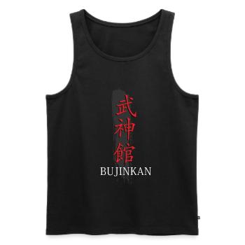 Bujinkan, Bujinkan ninja, kanji, - Men's Premium Organic Tank Top - black - Front - AI Model Male 178 light (178cm)