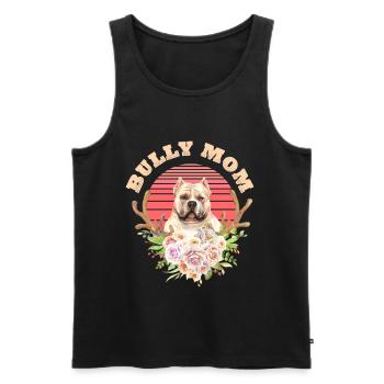 american bully, american bully dog, mom, - Men's Premium Organic Tank Top - black - Front - AI Model Male 178 light (178cm)