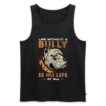 american bully, american bully pitbull mom, bull, - Men's Premium Organic Tank Top - black - Front - AI Model Male 178 light (178cm)