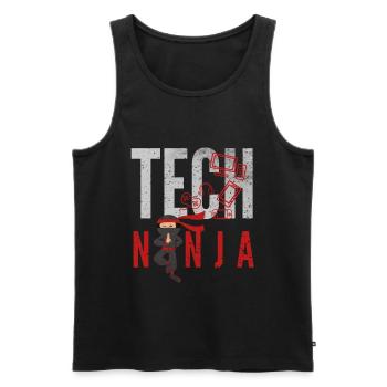 tech, tech analyst, programmer, - Männer Premium Bio Tank Top - Schwarz - Vorne - AI Model Male 178 light (178cm)