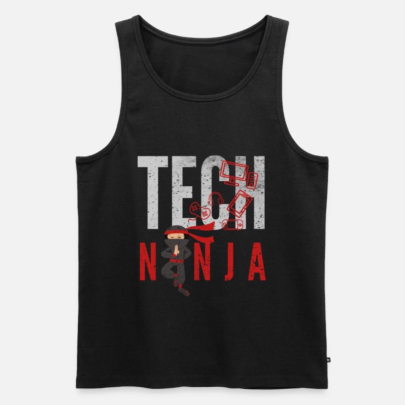 tech, tech analyst, programmateur, - Débardeur bio Premium Homme - noir