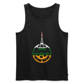 tour france, tour france bicycle, bicycle, - Men's Premium Organic Tank Top - black - Front - AI Model Male 178 light (178cm)