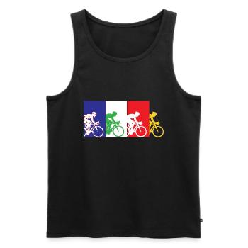 tour france, tour france tour france 2021, - Men's Premium Organic Tank Top - black - Front - AI Model Male 178 light (178cm)
