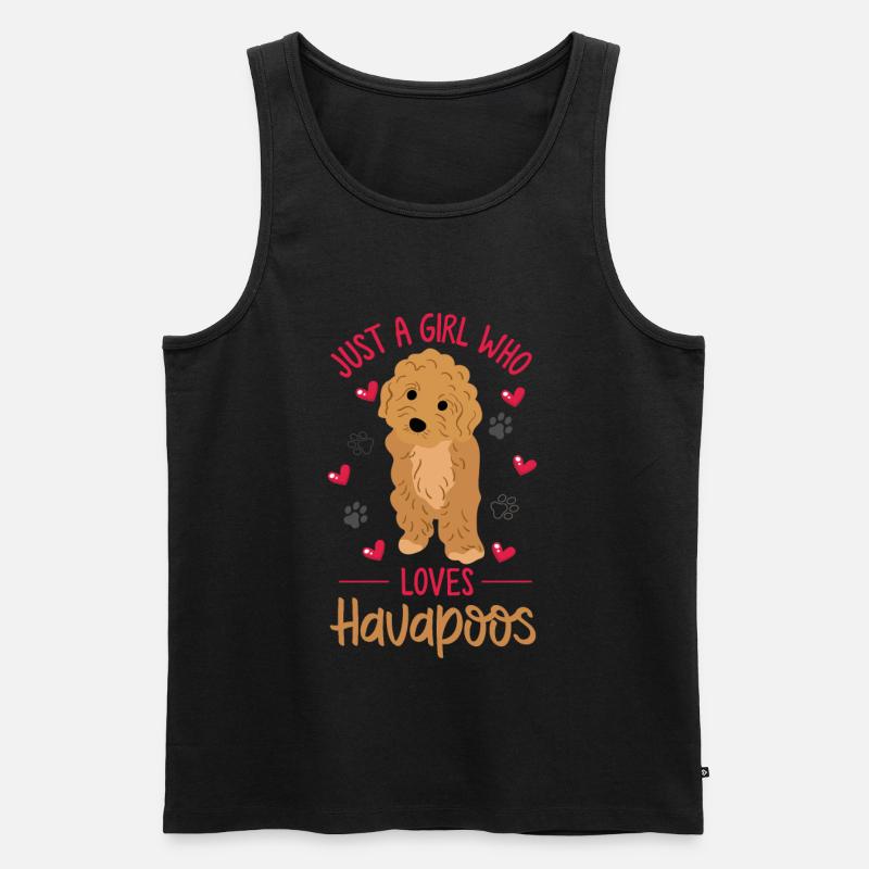 havapoo, havapoo havapoo mother, Havanese, - Men's Premium Organic Tank Top - black