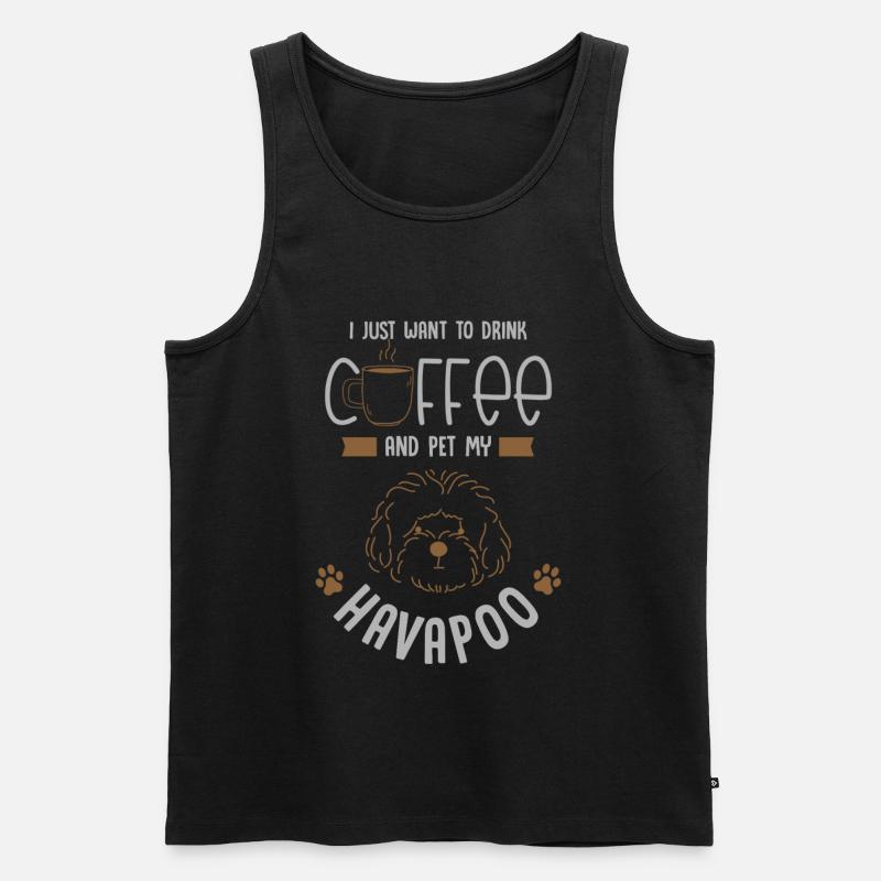 havapoo, havapoo Havanese, poodle, - Men's Premium Organic Tank Top - black