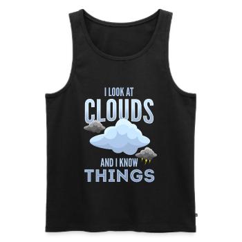 Meteorology, Meteorology Storm Hunter, Storm - Men's Premium Organic Tank Top - black - Front - AI Model Male 178 light (178cm)