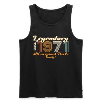Original vintage 1971 51st birthday gift - Men's Premium Organic Tank Top - black - Front - Michal (187cm)
