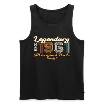 Original vintage 1961 61st birthday gift - Men's Premium Organic Tank Top - black - Front - Michal (187cm)
