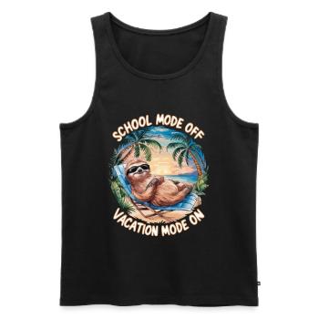 Last day of school Vacation mode on - Men's Premium Organic Tank Top - black - Front - AI Model Male 178 light (178cm)