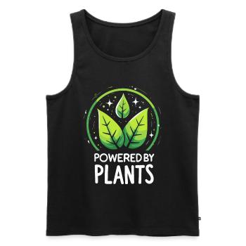 Alimenté par des plantes, respectueux de l’environnement - Débardeur bio Premium Homme - noir - Devant - AI Model Male 178 light (178cm)