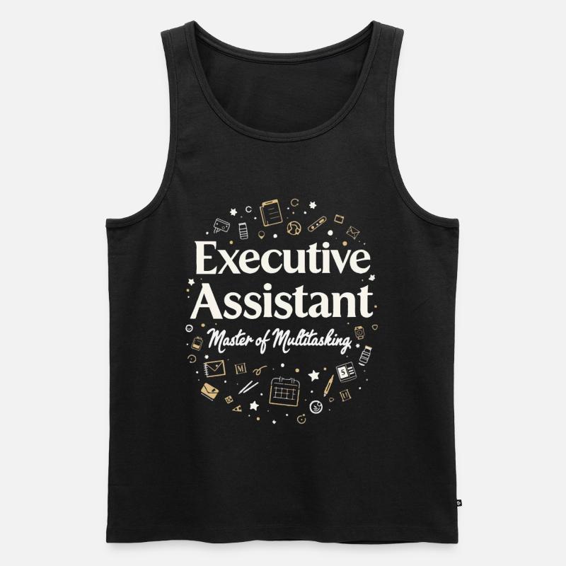 Assistent der Geschäftsführung Multitasking Expert - Männer Premium Bio Tank Top - Schwarz