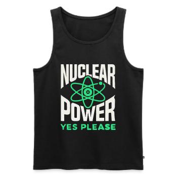Nuclear Power Yes Please - Pro Clean Energy - Men's Premium Organic Tank Top - black - Front - AI Model Male 178 light (178cm)