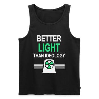 Lieber Licht als Ideologie - Ja zu Atomkraft - Männer Premium Bio Tank Top - Schwarz - Vorne - AI Model Male 178 light (178cm)